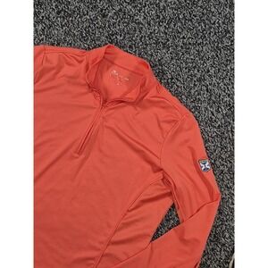 Peter Millar Orange Quarter Zip Active Shirt Women's Size Small‎ UPF 50 Golf